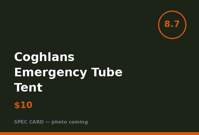 Coghlans Emergency Tube Tent