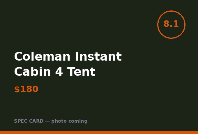 Coleman Instant Cabin 4 Tent