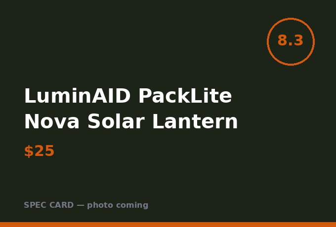 LuminAID PackLite Nova Solar Lantern