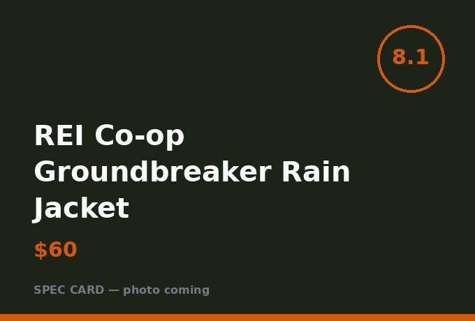 REI Co-op Groundbreaker Rain Jacket